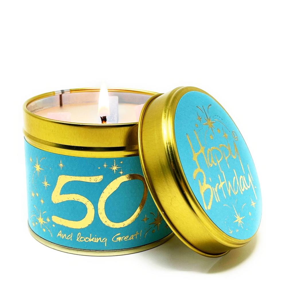 Lily-Flame Happy Birthday 50 Tin Candle £9.89